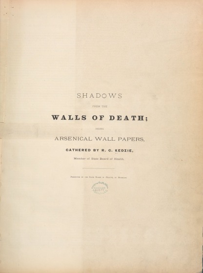 Title page for Shadows from the Walls of Death.